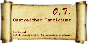 Oestreicher Tarziciusz névjegykártya